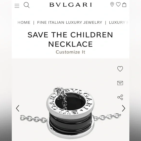 NIB Bulgari Sterling Silver + Ceramic Pendant Necklace, Unisex - Picture 11 of 13